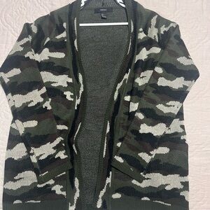 Forever 21 Green and Black Cardigan Sweater
